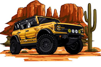make car illustration and automotive for tshirt and merch