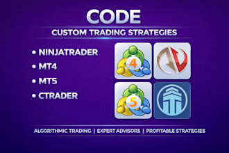code custom trading strategies for ninjatrader, mt4, mt5, and ctrader
