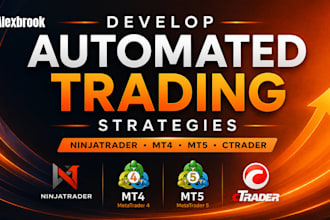 develop automated trading strategies for ninjatrader, mt4, mt5, ctrader