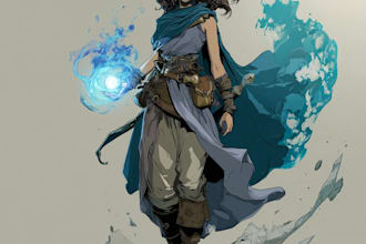 your dnd character art or rpg character, character design