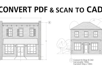 do PDF to cad, scan to cad, shop drawings, facade shop drawings