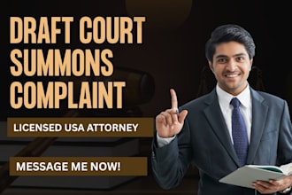 draft your court summons complaint and pro se legal pleadings civil lawsuit