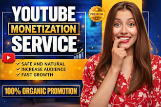 do youtube channel monetization with organic promotion for you