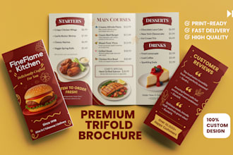design print ready brochure, bifold, trifold or flyer in 24 hours