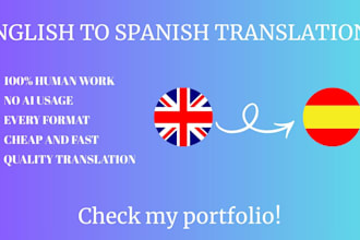 translate and proofread anything to spanish