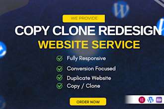 copy, clone or redesign website using elementor pro