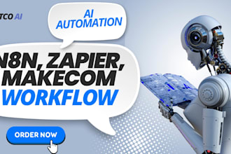 build n8n, zapier, makecom ai automation workflow, n8n workflow, n8n ai agent