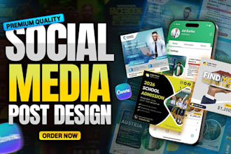 design editable canva templates, facebook post, instagram post for you