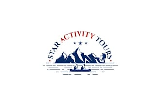design awesome tour new logo for star activity travel theme
