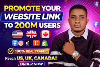 promote shootout website link to 200m us uk canada igfb tiktok etsy shopify shop