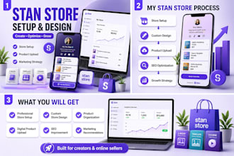 setup, design and market your stan store