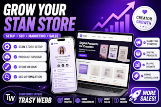 setup, design and market your stan store