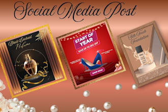make graphic design logo design social media post