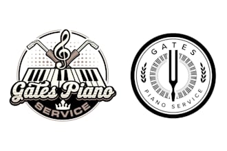 design awesome piano logo for your company