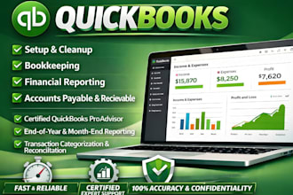 do UK, USA quickbooks online setup, clean up and catch up bookkeeping