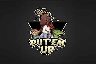 do fantastic logo for a fun new video game with humor style