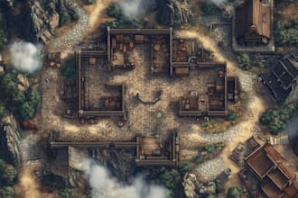 create dnd maps, battlemaps, labyrinth map