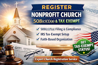 file your 508c1a faith based church registration with full tax exemption