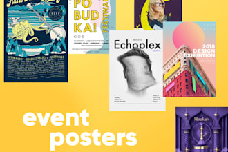 illustrate poster design for event, cover, movie