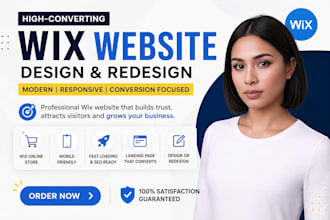 design wix website or redesign wix website for business growth