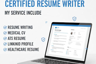 build 24hrs ats resume, IT, federal usajobs, sales, healthcare, medical cv make