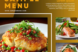create restaurant social media posts, and graphics