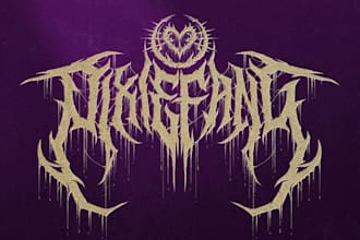 design hardcore, punk, thrash, stoner, doom band logo