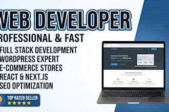 develop a professional full stack website with clean code