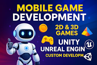 create 2d 3d mobile game development unreal engine game developer python ai bot