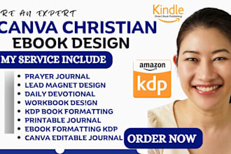 design and format canva ebooks for christian authors,ministry and amazon KDP