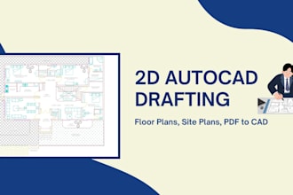 create professional 2d cad drafting and floor plans