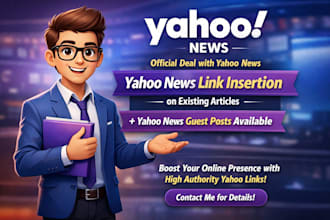 insert your link or brand mention in yahoo news articles