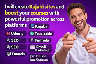create kajabi sites and boost your courses with powerful promotion across plat