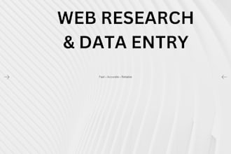 accurate web research and data entry as a virtual assistant