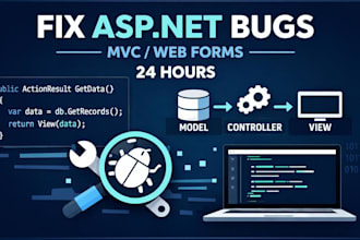 fix asp dot net mvc and web forms bugs in 24 hours