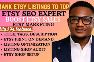 do etsy SEO to rank your etsy shop and listings on page one