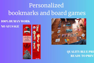 create personalized bookmarks and boardgames