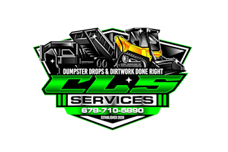 create awesome roll off dumpster and skid steer logo design