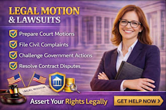 draft legal motions, lawsuits, complaints, appeals and legal pleadings