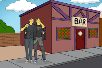 simpson cartoon family portrait