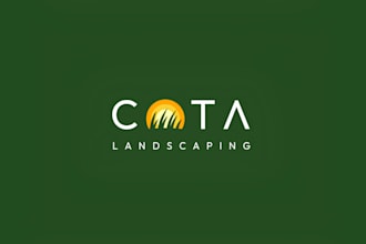 make unique lawn care and landscaping logo design