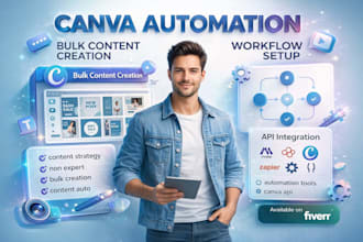 automate canva templates for bulk content using canva API make n8n zapier