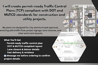 create permit ready traffic control and plans compliant with dot standards