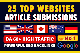high da article submission contextual backlinks