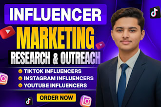do micro influencer research and complete outreach for influencer marketing