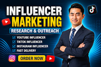 do micro influencer research and complete outreach for influencer marketing