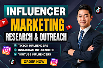 do micro influencer research and complete outreach for influencer marketing