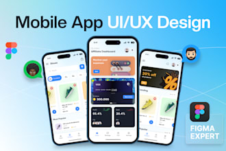 design creative mobile app UI UX in figma