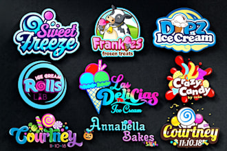 design candy, chocolate, bakery, sweets, or food logo