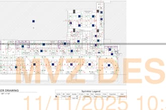 revise and relocate commercial fire sprinkler drawings